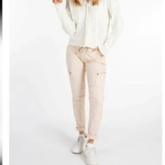 Esqualo High Waist Cotton Cargo Pants NWT Sz 12 - Picture 9 of 10